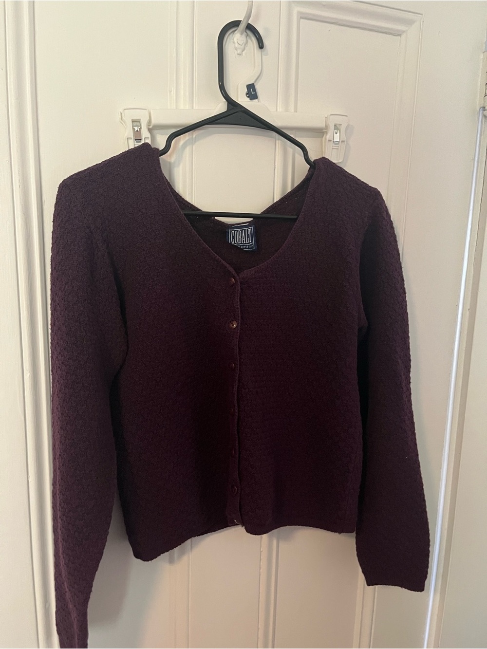 Purple Button Down Cardigan